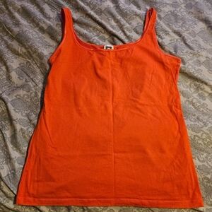 Anne Klein Vibrant Orange Scoop Neck Tank